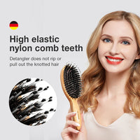 MR.GREEN Boar Bristle Hair Brush Natural Beech Comb Hairbrush for Curly Thick Long Dry Wet Hair Detangler Massage Brushes Women Quick Pick Grocers