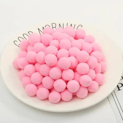Pompoms 8/10/15/20/25/30mm Soft Pompons Colorful Fluffy Plush Craft DIY Pom Pom Fur Ball Pon Pon Home Decoration Kids Toys 10g Econic Blanks