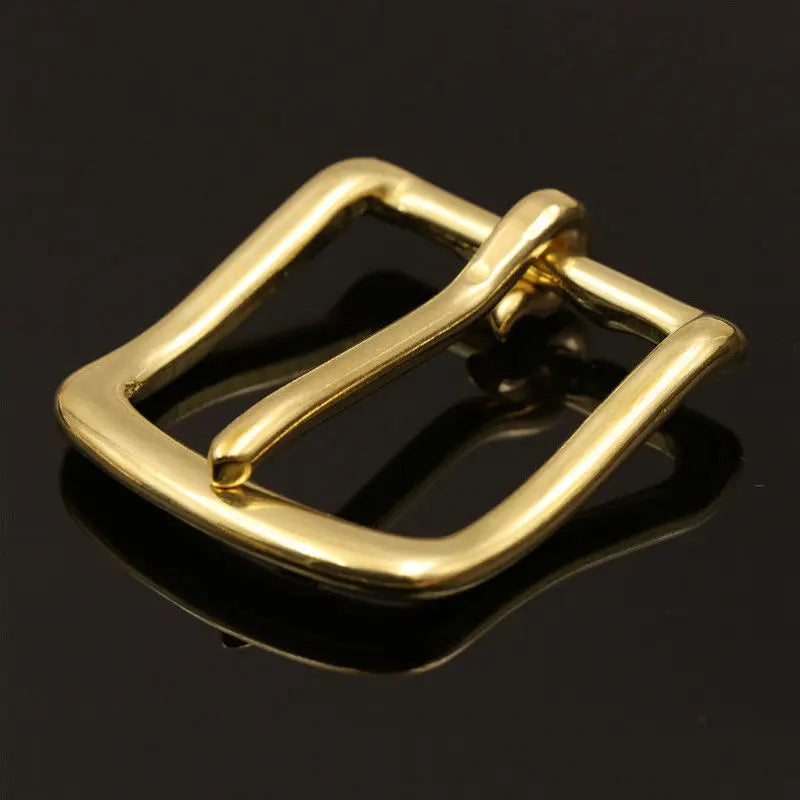 Solid Brass Belt Buckle End Bar Heel bar Buckle Single Pin Belt Half Buckle For Leather Craft Bag Strap Jeans Webbing Dog Collar Quick Pick Grocers