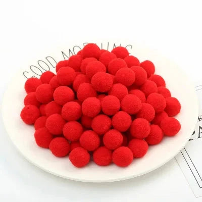 Pompoms 8/10/15/20/25/30mm Soft Pompons Colorful Fluffy Plush Craft DIY Pom Pom Fur Ball Pon Pon Home Decoration Kids Toys 10g Econic Blanks