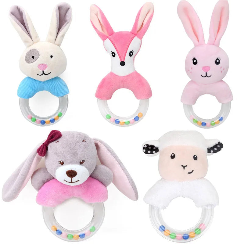 Newborn Baby Plush Stroller Toys Baby Rattles Mobiles Cartoon Animal Hanging Bell Educational Baby Toys 0-12 Months Speelgoed Purest Peak