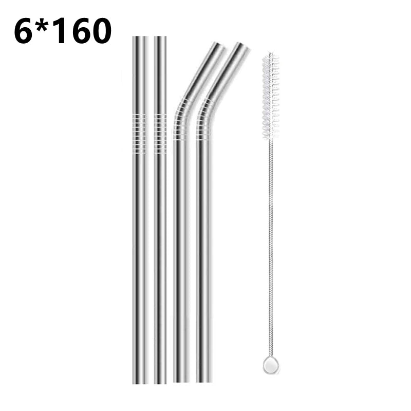 4pcs 130/160*6mm Kids Metal Straws 304 Stainless Steel Straws Short Cocktail Glasses Straws Reusable Drinking Straws for Kids Quick Pick Grocers