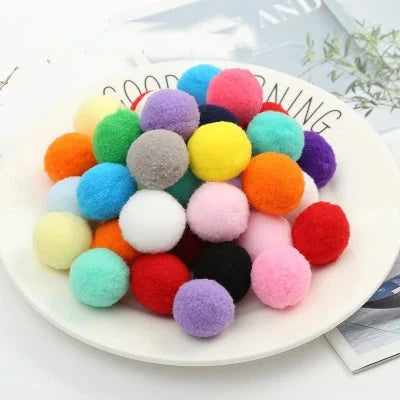 Pompoms 8/10/15/20/25/30mm Soft Pompons Colorful Fluffy Plush Craft DIY Pom Pom Fur Ball Pon Pon Home Decoration Kids Toys 10g Econic Blanks