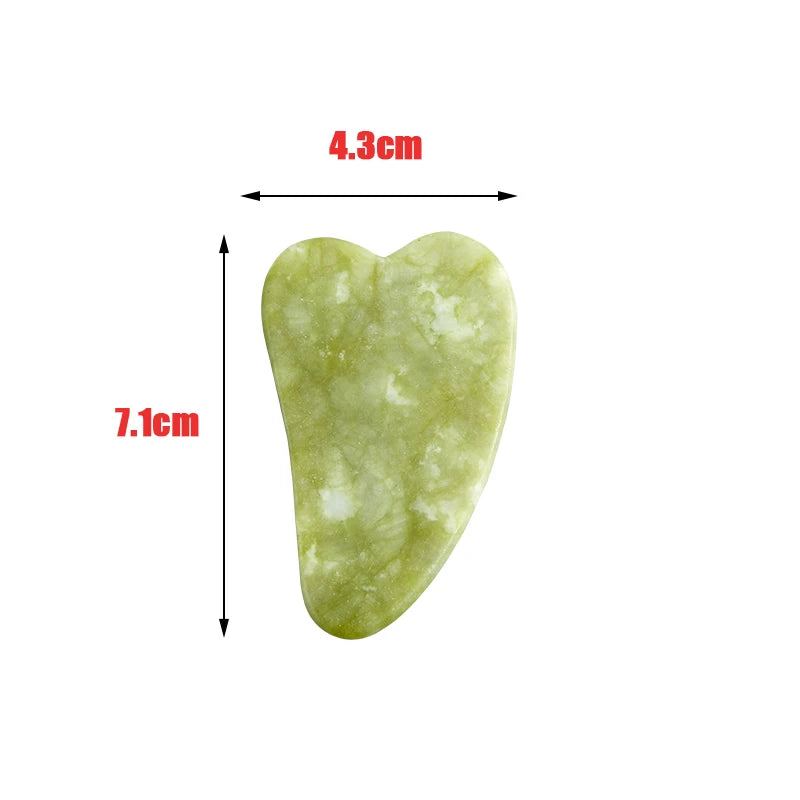 Natural Stone Jade Gouache Scraper Rose Quartz Facial Gua Sha Tools Neck Massager for Face Lifting Wrinkle Remover Beauty Health Quick Pick Grocers
