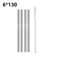 4pcs 130/160*6mm Kids Metal Straws 304 Stainless Steel Straws Short Cocktail Glasses Straws Reusable Drinking Straws for Kids Quick Pick Grocers