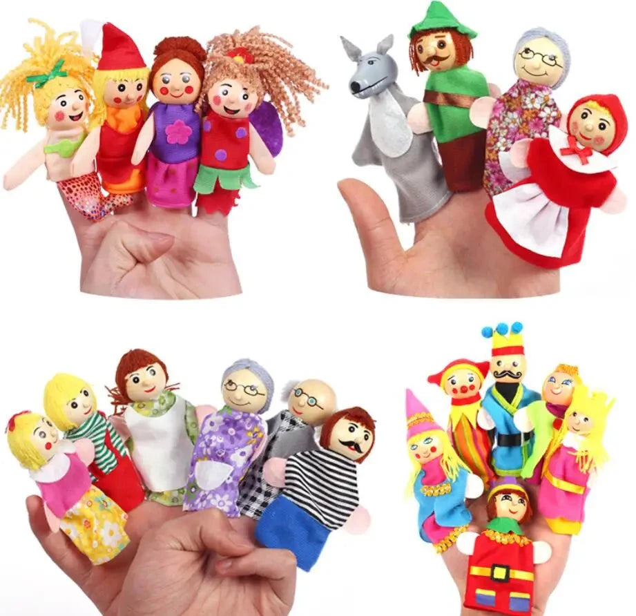 Hand Finger Puppets Plush Set – Animal Cartoon Toys for Kids Econic Blanks