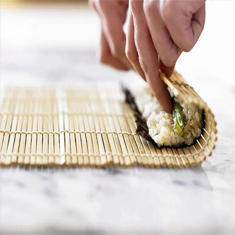 24*24CM Sushi Tool Bamboo Rolling Mat DIY Onigiri Rice Roller Chicken Roll Hand Maker Kitchen Japanese Sushi Maker Tools Quick Pick Grocers