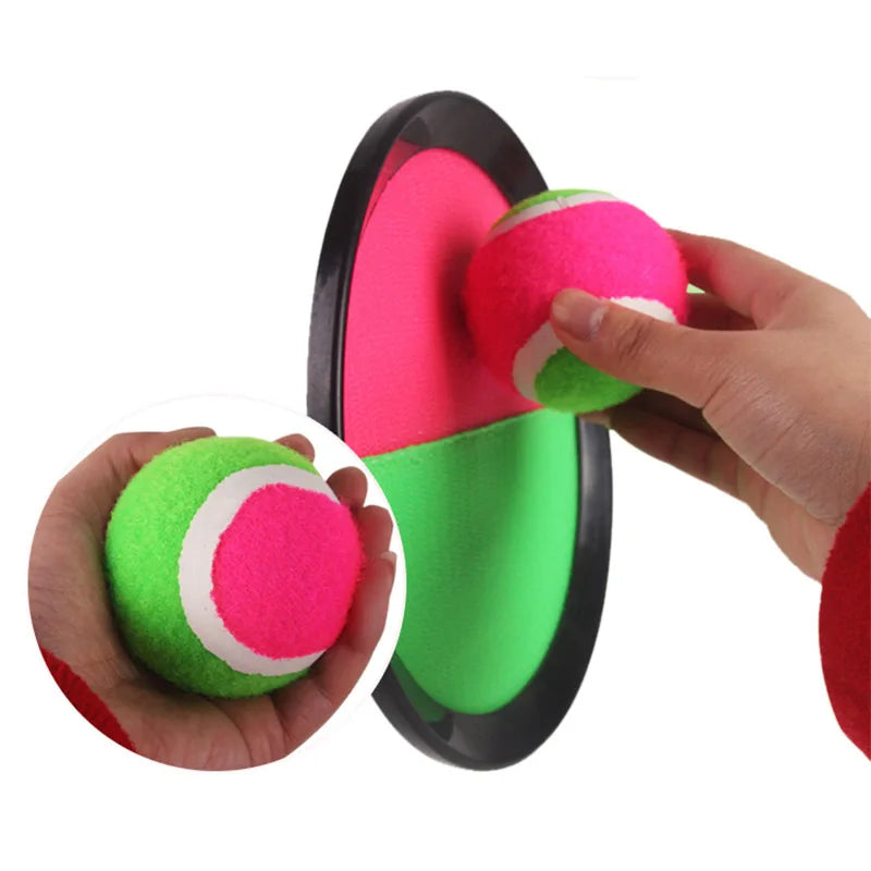 1Set Kids Sucker Sticky Ball Toy Outdoor Sports Catch Ball Game Set Throw And Catch Parent-Child Interactive Outdoor Toys Quick Pick Grocers