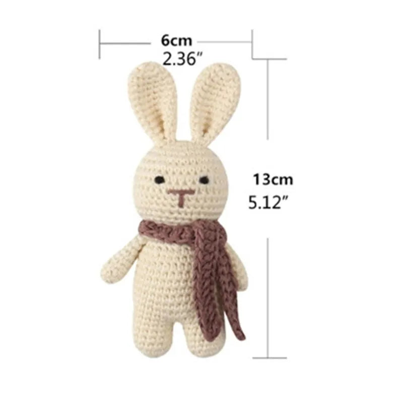 BPA Free Baby Wooden Teether Crochet Cartoon Baby Rattle Toys Wooden Ring Rodent Toys Mobile Gym Kids Newborn Educational Toys Purest Peak