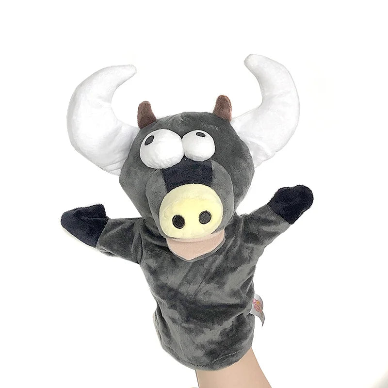 Stuffed Plush Animals Toys Hand Finger Story Puppet Kawaii Dolls Educational Baby Toys Lion Elephant Bunny Monkey Children GIft Purest Peak