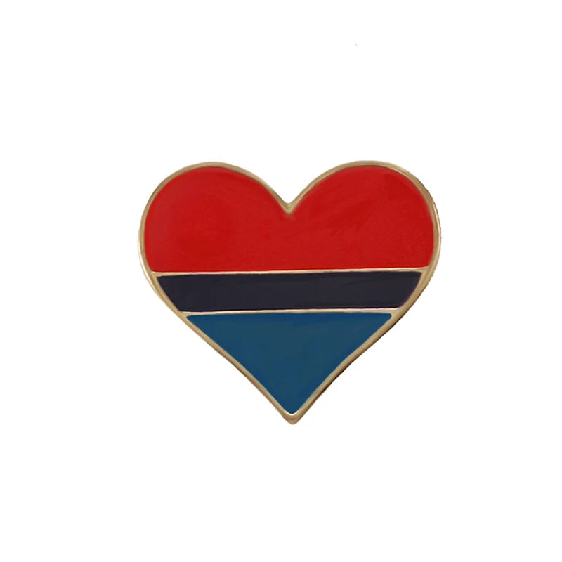 LGBT Flag Rainbow Heart Brooch Peace and Love Enamel Pins Clothes Bag Lapel Pin Gay Lesbian Pride Icon Badge Unisex Jewelry Gift Quick Pick Grocers