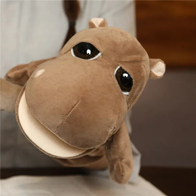 Stuffed Plush Animals Toys Hand Finger Story Puppet Kawaii Dolls Educational Baby Toys Lion Elephant Bunny Monkey Children GIft Purest Peak