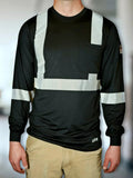 Non FR Hi-Vis Long Sleeve Shirt - Black Static FR