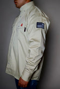 FR Western Style Pearl Snap - Khaki Static FR