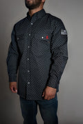 FR Pearl Snap Work Shirt - Reaper Black Static FR