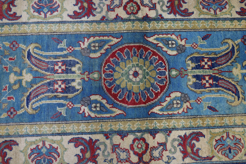Hand-Knotted Afghani Kazak Wool Rug – 2’8″ x 9’9″