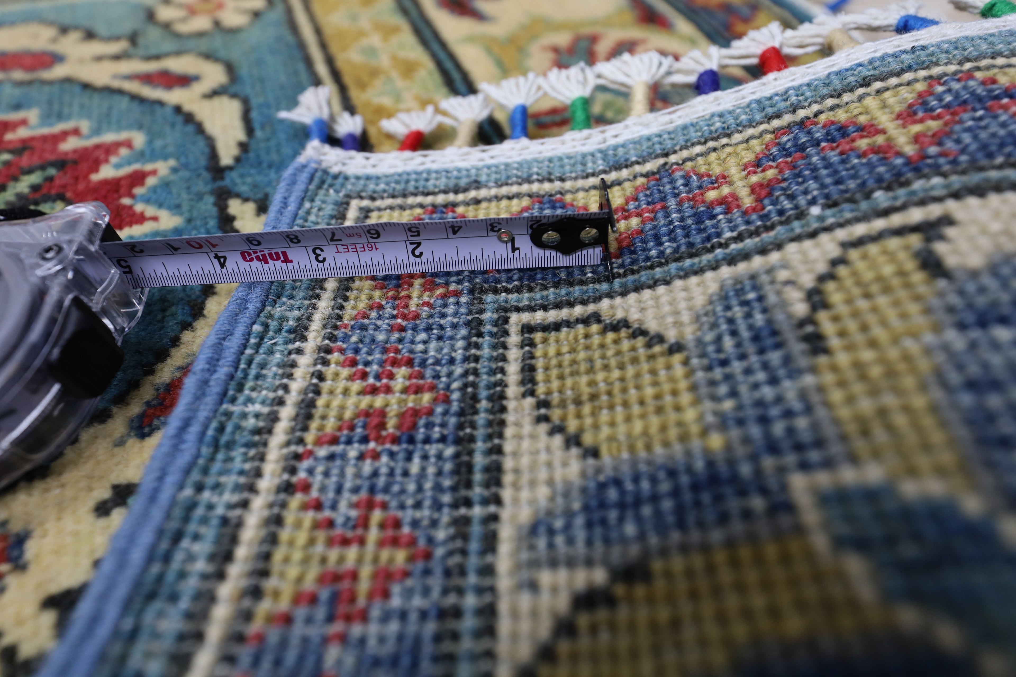Hand-Knotted Afghani Kazak Wool Rug – 2’8″ x 9’9″