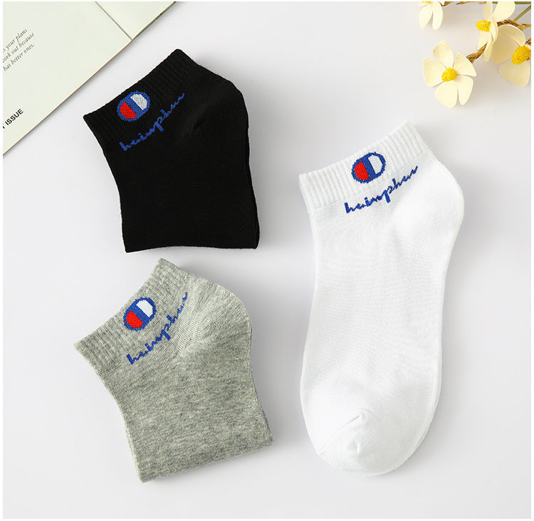 5/10/20 Pairs Men Ankle Socks Cotton Brand Classic Fashion Black White Socks Breathable Mesh Athletic Sports Socks for Summer Quick Pick Grocers