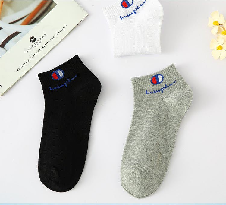 5/10/20 Pairs Men Ankle Socks Cotton Brand Classic Fashion Black White Socks Breathable Mesh Athletic Sports Socks for Summer Quick Pick Grocers