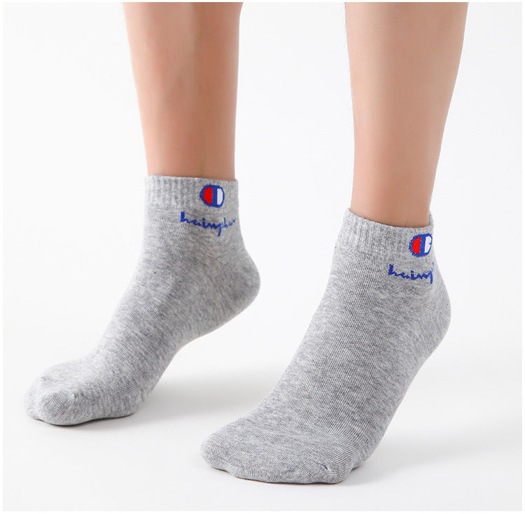 5/10/20 Pairs Men Ankle Socks Cotton Brand Classic Fashion Black White Socks Breathable Mesh Athletic Sports Socks for Summer Quick Pick Grocers