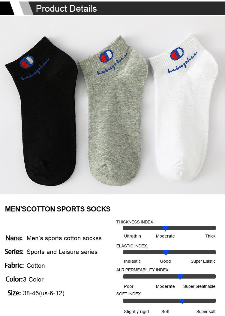 5/10/20 Pairs Men Ankle Socks Cotton Brand Classic Fashion Black White Socks Breathable Mesh Athletic Sports Socks for Summer Quick Pick Grocers