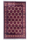Hand-Knotted Afghani Heart Shape Wool Rug – 6’6″  x  9’5″
