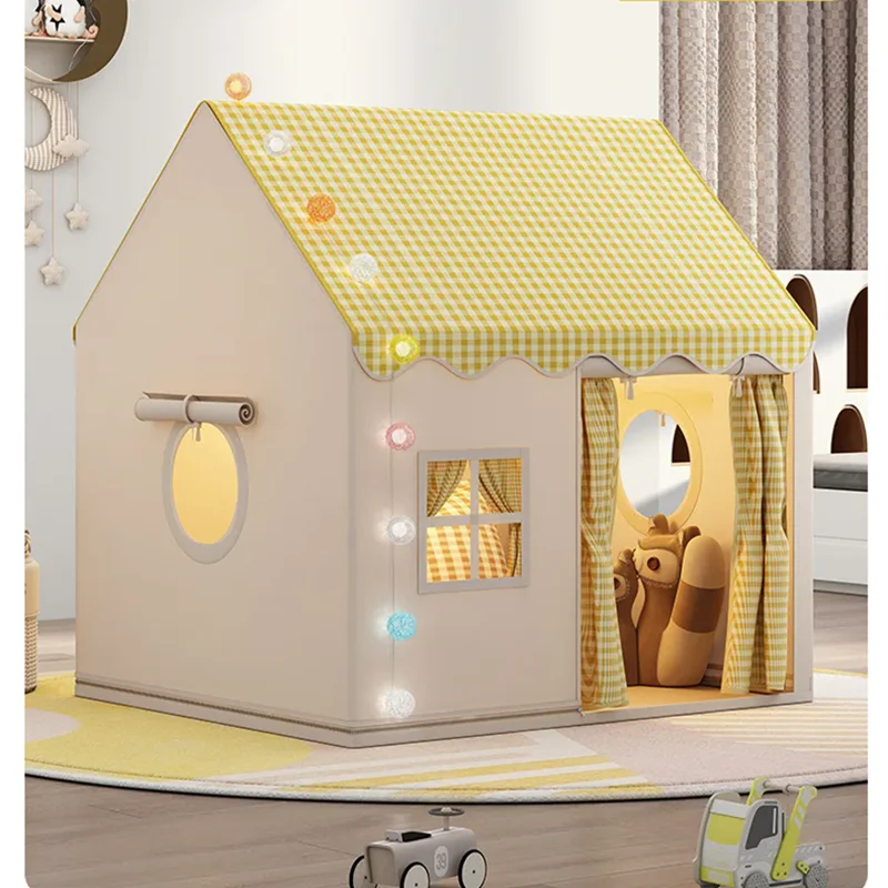 Kid Toys Tent Princess Castle Play House Cubby Children Small House Folding indoor Play tent Baby Tent Solid Frame No Light Ball Purest Peak
