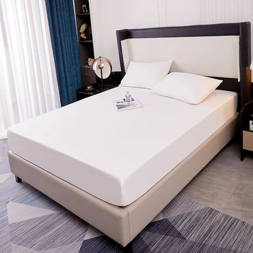 Kuup Safe Waterproof Mattress Protector, Soft Comfortable Breathable Solid Color Bedding Mattress Cover Fitted, No Pillowcases Quick Pick Grocers