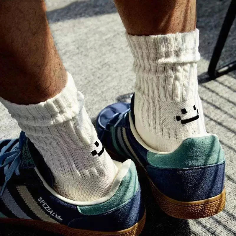 4 Pairs Men's Cotton Work Socks Cushioned Long Running Breathable Ankle Crew Socks  Casual Socks for Men Cycling socks Quick Pick Grocers