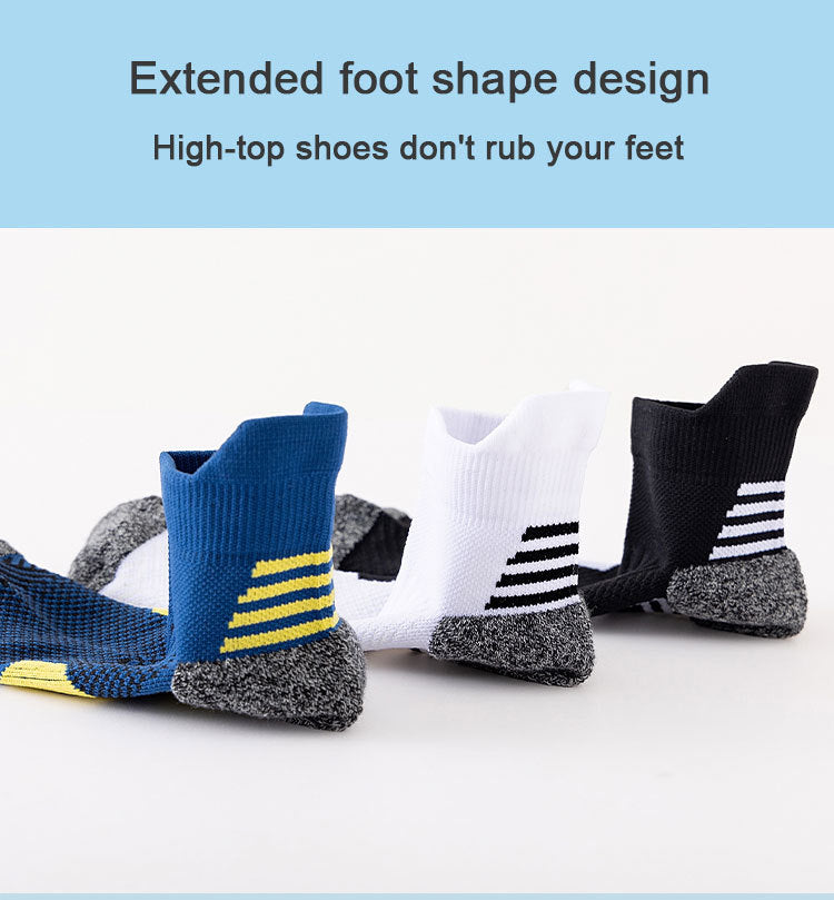 6/5/3 Pairs Men's Athletic Socks Sports Breathable Outdoor Running Compression Socks Cotton Training Long Black Stretch Socks Quick Pick Grocers