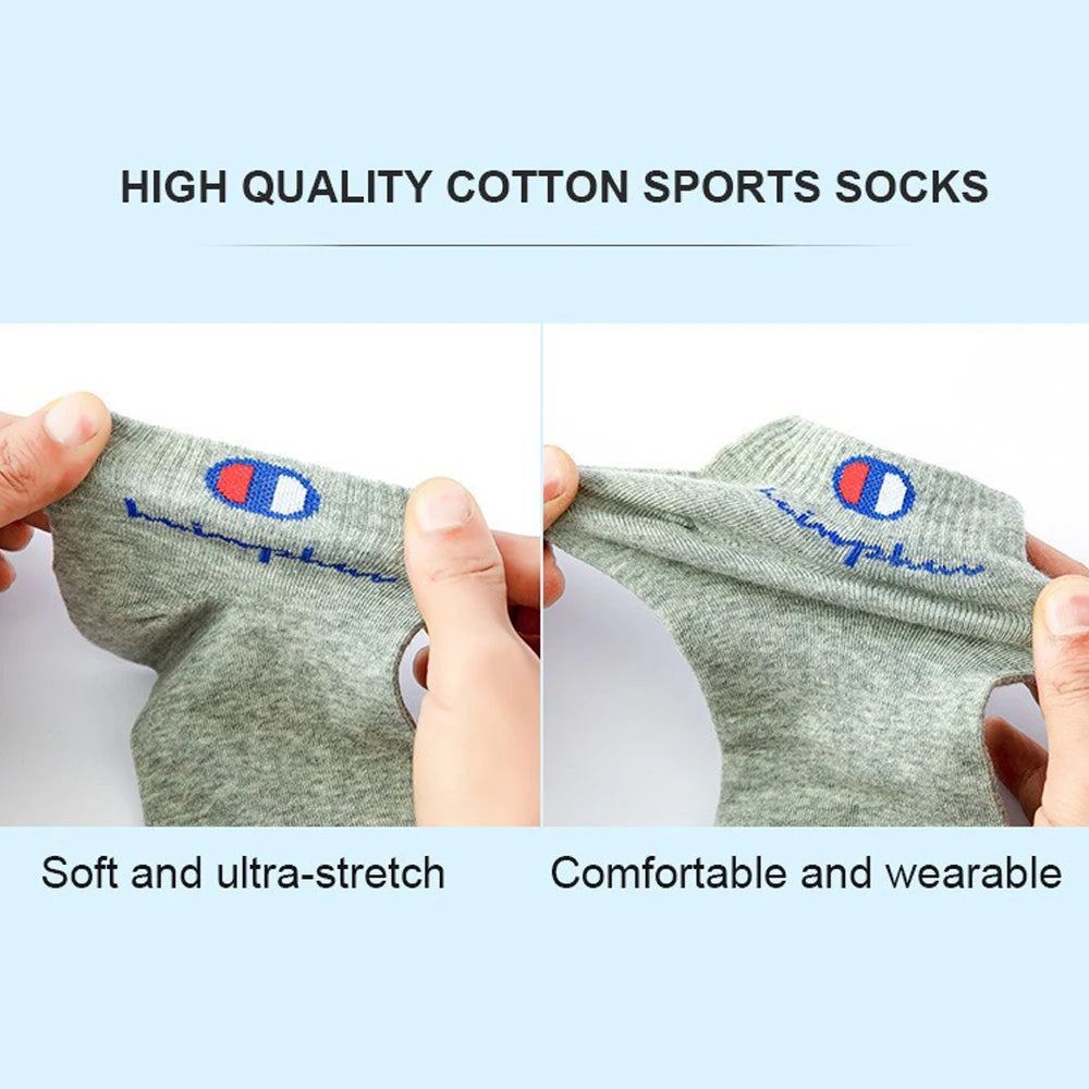 5/10/20 Pairs Men Ankle Socks Cotton Brand Classic Fashion Black White Socks Breathable Mesh Athletic Sports Socks for Summer Quick Pick Grocers