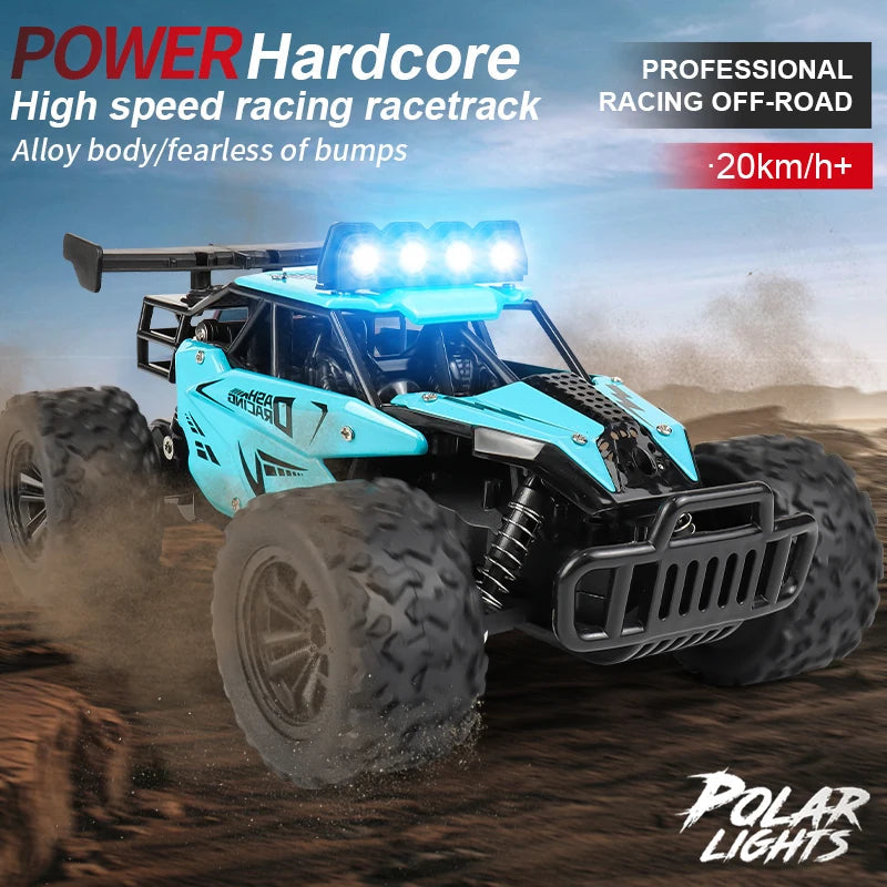 Remote Control Car RC Drift Racing 1:16 Vehicle Off Road Alloy 2.4G Radio High-Speed Trucks With LED Light Climbing Gift Kid Toy Econic Blanks