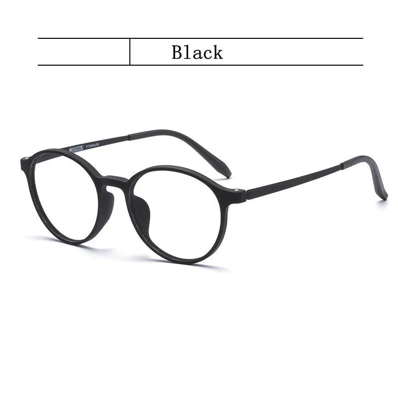 Ultralight Fashion Retro Round Glasses Frames Women TR90 Titanium Optical Prescription Men's Eyeglasses Frame H3050 Econic Blanks