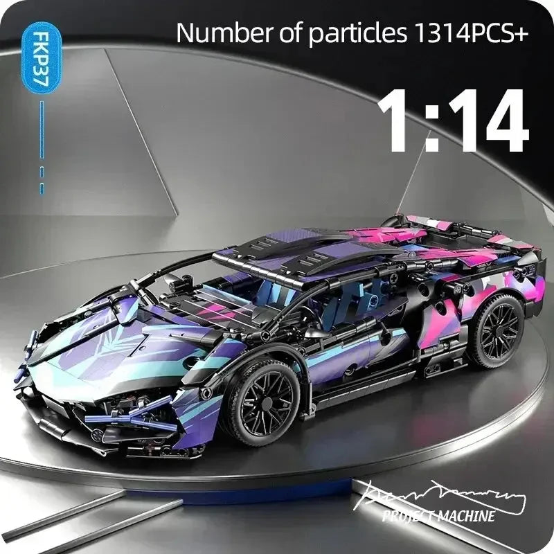 TOYLINX 1280Pcs Technical Building Blocks Racing Car Model Remote Control Electric RC Car Version Optional Construction Toys Quick Pick Grocers