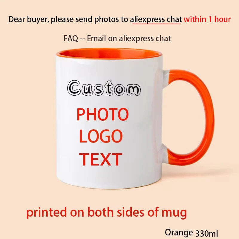 Personalised Your Photo Mug, Custom NAME IMAGE  Cup,Customize Coffee Mugs, Tea Cups, Mothers' day, Fathers' day Wedding Gift Quick Pick Grocers