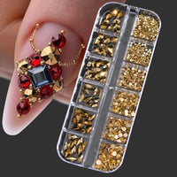 100/50cm Long Luxury Crystal Chain Nail Charms 1.5/2mm Shinying Clear/AB Diamond Nail Art Metal Steel French Manicure Crystal Econic Blanks