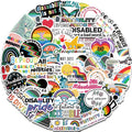 50PCS Disability Pride Stickers Colorful Friendly Inspirational Cartoon Stickers Stationery Mobile Phones Notebooks Decorative Quick Pick Grocers