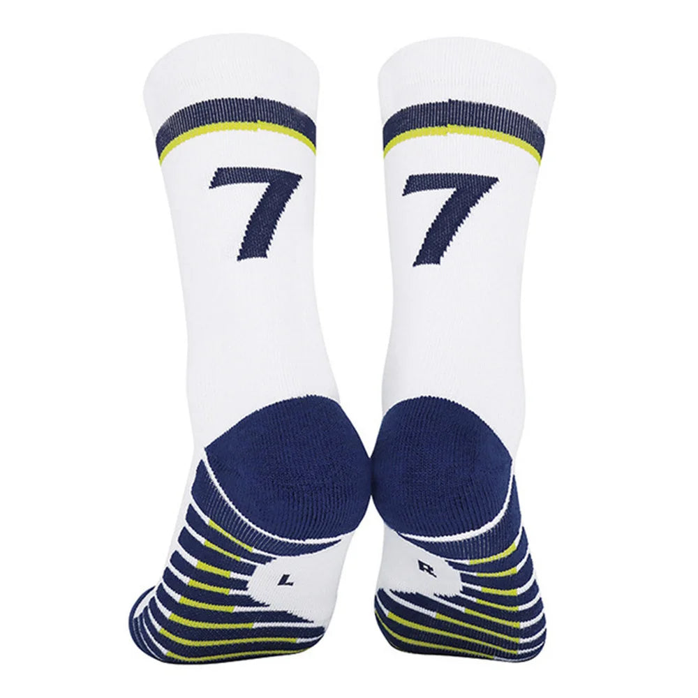 Yellow Number 10# 7# Kids Soccer Socks Blue Men's Football Sports Short Socks Outdoor Running Fast-drying Breathable Non-Slip Quick Pick Grocers