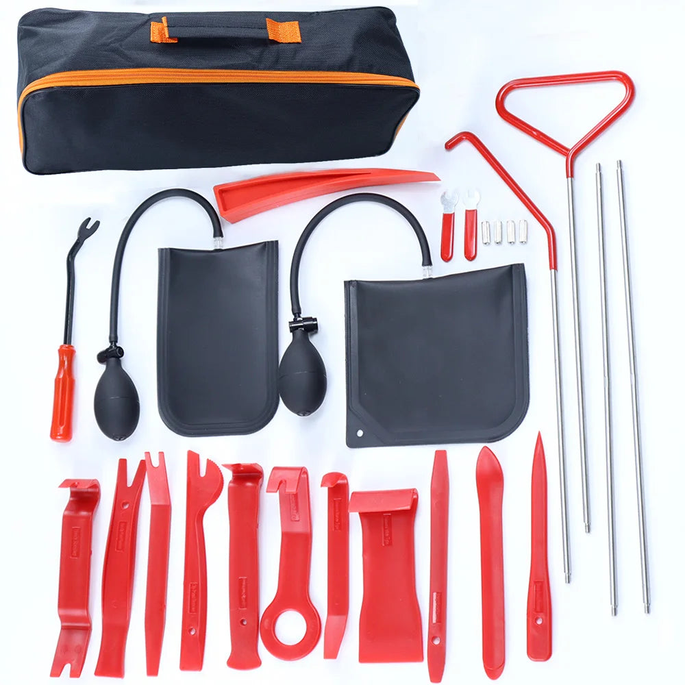 Car Window Door Emergency Open Key Lost Lock Out Unlock Auto Tools Kit Air Wedge Bag Pump Open Unlock Kit for Car Truck Quick Pick Grocers