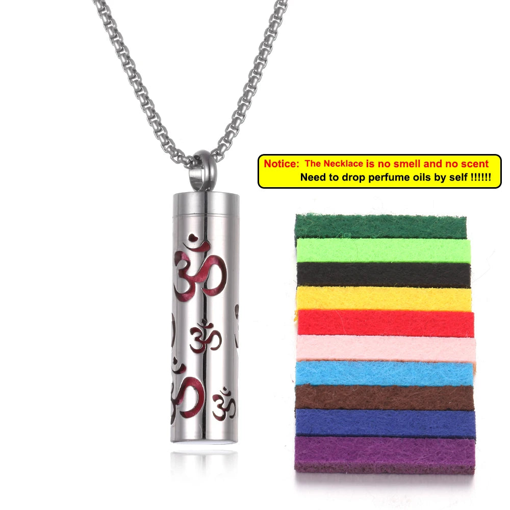 Long Strip Stainless Steel Aromatherapy Necklace Perfume Diffuser Essential Oil Diffuser Pendant Necklace Jewelry Accessories Econic Blanks