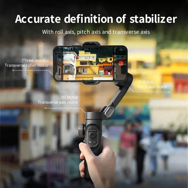 AOCHUAN 3-Axis Handheld Gimbal Stabilizer SmartXE for Smartphone for iPhone Android AI Face Tracking TikTok Vlog Quick Pick Grocers