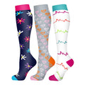 58 Styles 3 Pairs/Pack Compression Socks Knee High 30MmHg  Women Men Sports Socks Edema Diabetes Varicose Veins Running Socks Quick Pick Grocers