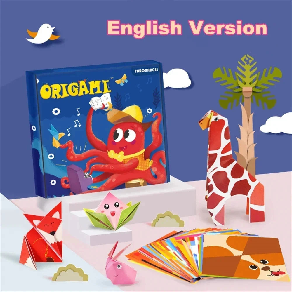 Baby Craft Toys Cartoon Animal Origami Paper Cutting Book Kids Paper Cut Puzzle Early Learning Educational Toys Gifts Econic Blanks