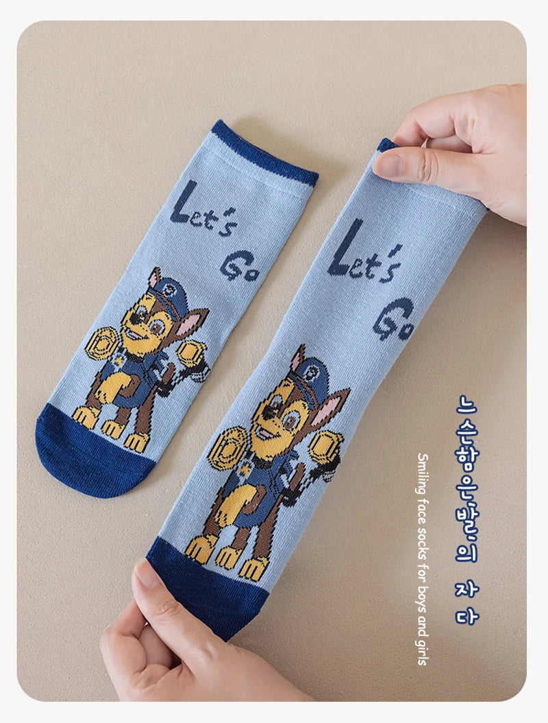 5 Pairs Paw Patrol Kids Socks Cotton Boys Cute Cartoon Socks for Children Baby Casual Socks Spring and Summer Boys Socks Quick Pick Grocers