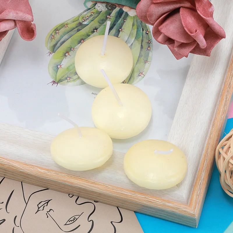 6/10/16Pcs Unscented Discs Candles Floating For Valentine's Day Party Wedding Home Bathtub Decor Romantic Confession Candlelight Econic Blanks