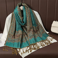 Luxury Brand Autumn Cashmere Pashmina Shawl Lady Wrap Warm Winter Scarves Design Print Female Foulard Cotton Stoles Scarf 2023 Quick Pick Grocers
