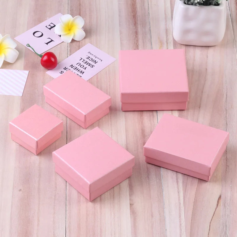 12pack White Simple Luxury Box Dark Green Paper Jewellry  Rings Earrings Bracelet Necklace Display Case Jewelry Organizer Boxes Purest Peak