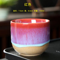 Kiln Change China Ceramic Tea Cup Pottery Jianzhan Drinkware  Temmoku Glaze Porcelain Kung Fu Cups Set for Water Latte Milk Quick Pick Grocers