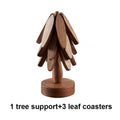 4PCS Tree Design Stand Bamboo Wooden Trivets Decorative Anti Scald Heat Resistant Table Mat Coaster Wood Placemats Pot Quick Pick Grocers