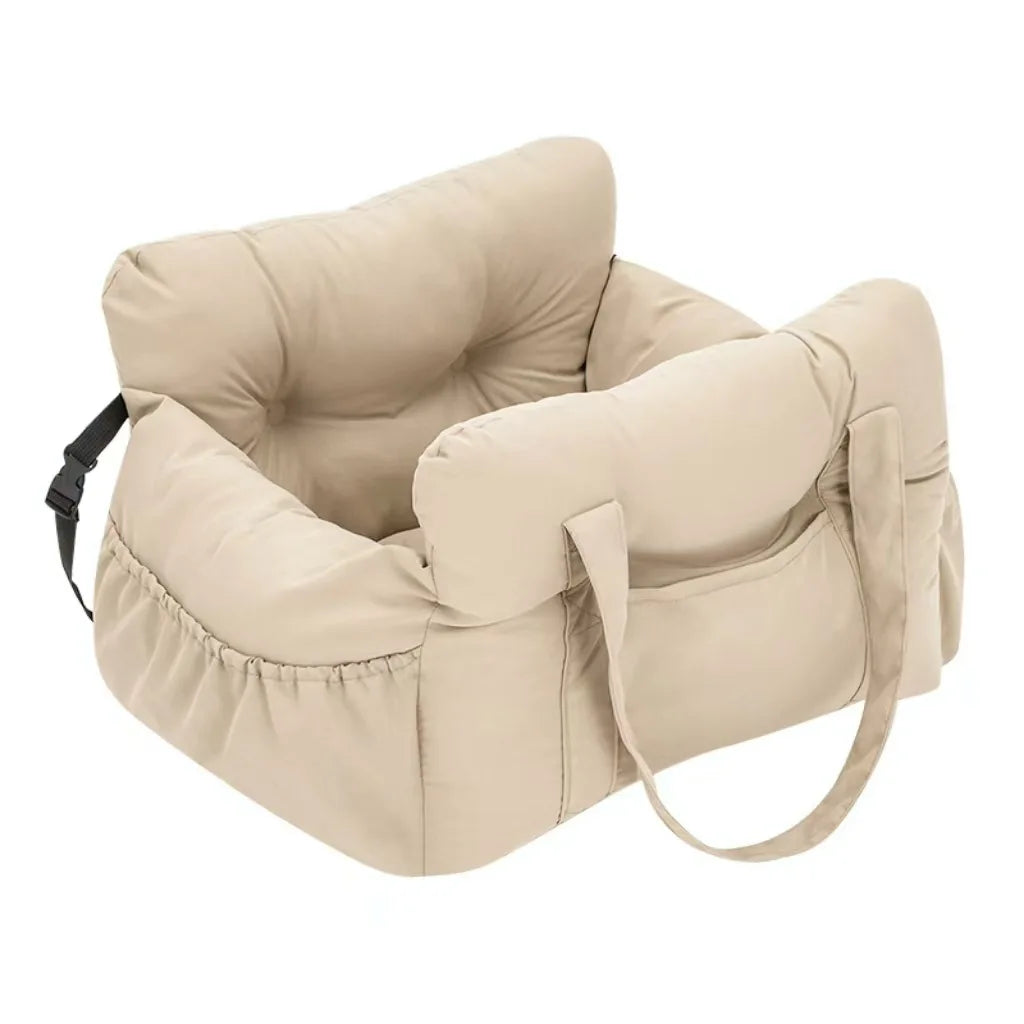 Dog Car Seat with Safety Belt - Non-Slip Pet Car Bed for Small Dogs, Washable Travel Carrier with Secure Straps for Safe Car Quick Pick Grocers
